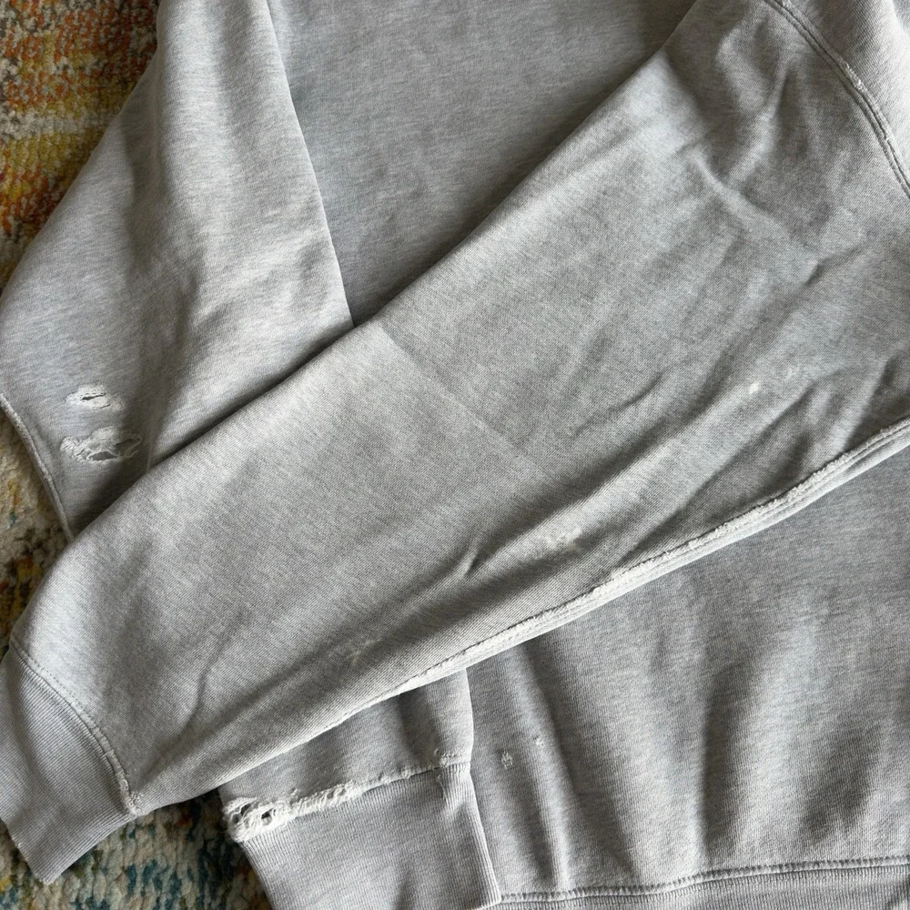Vintage Polo Ralph Lauren Distressed Crewneck Sweatshirt Gray Size M